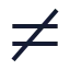 Equalnot icon with stroke sharp style