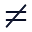 Equalnot icon with stroke standard style