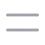 Equalsign icon with duotone rounded style