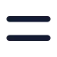 Equalsign icon with solid rounded style