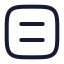 Equalsignsquare icon with stroke rounded style