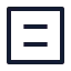Equalsignsquare icon with stroke sharp style