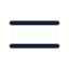 Equalsign icon with stroke rounded style