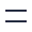 Equalsign icon with stroke sharp style