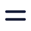 Equal icon with solid rounded style