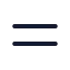 Equal icon with stroke rounded style