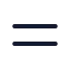 Equal icon with stroke rounded style