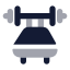Equipmentbenchpress icon with bulk rounded style
