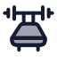Equipmentbenchpress icon with duotone rounded style