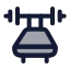 Equipmentbenchpress icon with duotone rounded style