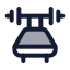Equipmentbenchpress icon with duotone standard style