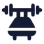 Equipmentbenchpress icon with solid rounded style