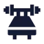Equipmentbenchpress icon with solid sharp style