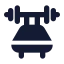 Equipmentbenchpress icon with solid standard style