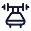 Equipmentbenchpress icon with stroke rounded style