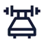 Equipmentbenchpress icon with stroke sharp style