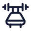 Equipmentbenchpress icon with stroke standard style
