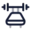 Equipmentbenchpress icon with twotone rounded style