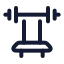 Equipmentgym icon with stroke rounded style