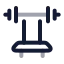 Equipmentgym icon with twotone rounded style