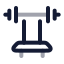 Equipmentgym icon with twotone rounded style