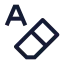 Eraserauto icon with stroke sharp style
