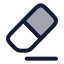 Eraser icon with duotone rounded style