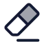 Eraser icon with duotone standard style