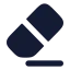 Eraser icon with solid rounded style