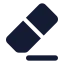 Eraser icon with solid standard style