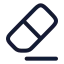 Eraser icon with stroke rounded style