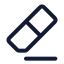 Eraser icon with stroke standard style
