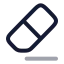 Eraser icon with twotone rounded style