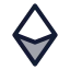 Ethereum icon with duotone standard style
