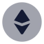 Ethereumellipse icon with bulk rounded style