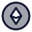 Ethereumellipse icon with duotone rounded style