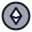 Ethereumellipse icon with duotone standard style