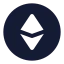 Ethereumellipse icon with solid sharp style