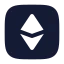 Ethereumrectangle icon with solid rounded style