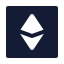 Ethereumrectangle icon with solid sharp style
