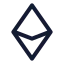 Ethereum icon with stroke standard style