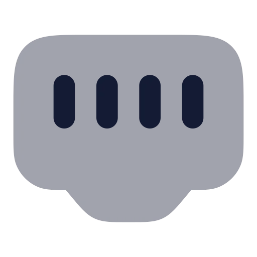 Ethernet Port Icon in Bulk Rounded style