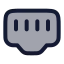 Ethernetport icon with duotone rounded style