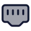 Ethernetport icon with duotone standard style