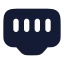 Ethernetport icon with solid rounded style