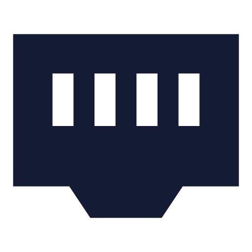 Ethernet Port Icon in Solid Sharp style