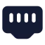 Ethernetport icon with solid standard style