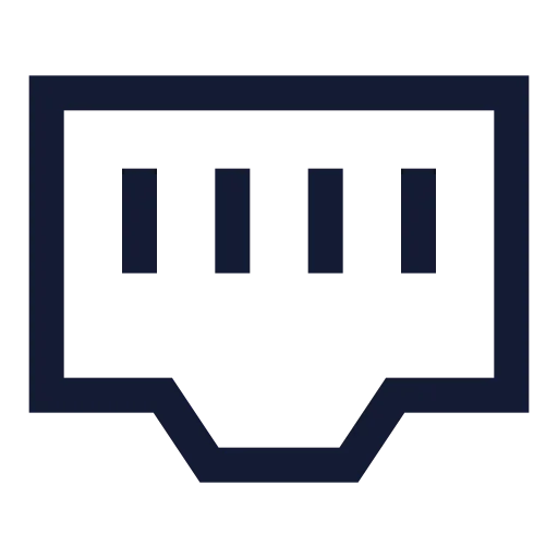 Ethernet Port Icon in Stroke Sharp style