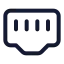 Ethernetport icon with stroke standard style