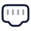 Ethernetport icon with twotone rounded style